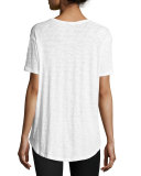 Fluid Cotton Jersey Tee, White