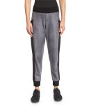 Stardust Paneled Sweatpants, Gray/Black