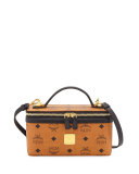 Color Visetos Cosmetics Bag w/ Strap, Cognac