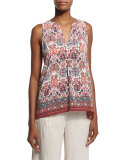 Aruna Folkloric-Print Sleeveless Top
