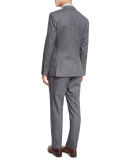 Johnstons Lennon Melange Plaid Slim-Fit Basic Suit, Gray
