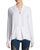 Veneer Dual Zip-Up Jacket, White