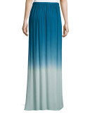 Noel Ombre Maxi Skirt, Pacific Blue Ombre