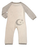 Twinkle Cotton-Cashmere Coverall, Beige, Size Newborn-12 Months