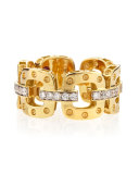 18k Yellow Gold Pois Moi Band Ring with Diamonds