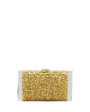 Lara Confetti Clutch Bag, Golden