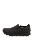Nylon Tech Slip-On Sneaker, Black