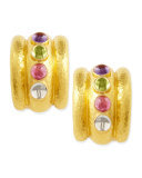 Pastel Tutti Frutti Amalfi 19k Gold Hoop Earrings