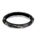 Origami Hinge Bracelet, Black/Silvertone