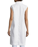 Zahra Linen Long Vest