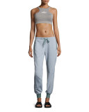 Essentials Drawstring Sweatpants, Chalk Blue Melange