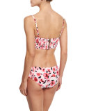 bay of roses smocked bralette swim top