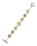 Coin Charm Link Bracelet