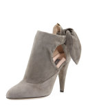 Baton Convertible Suede Bootie, Gray