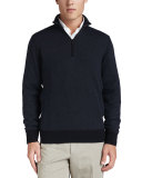 Roadster Half-Zip Cashmere Sweater, Navy