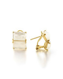 18K Rock Candy Two-Stone Earrings, White