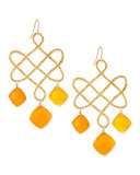 Small Carnelian Chandelier Earrings