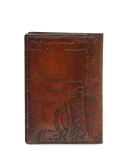 Scritto Bi-Fold Card Case, Brown 