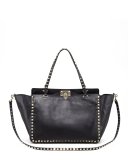 Rockstud Medium Tote, Nero