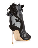 Harmony Mesh 3D Butterfly Bootie, Black