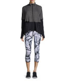 Reversible Print Performance Capri Pants, Nebula