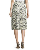 High-Waist Floral-Print Combo Skirt, Mini Dahlia