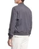 Nylon Baseball Jacket, Gray