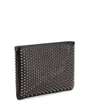 Loubiposh Spiked Clutch Bag, Black