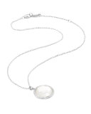 Stella Large Lollipop Necklace in Mother-of-Pearl & Diamonds 16-18"