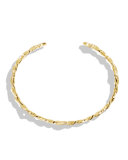 Venetian Quatrefoil Single-Row Cuff Bracelet with Diamonds in Gold 