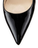 Fawn Patent Point-Toe Pump, Black