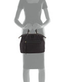 Nylon Slouchy Satchel Bag, Black