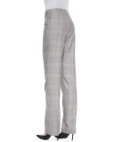 Tovah Glen-Check Classic Trousers, Black