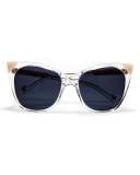 Cat and Mouse Cat-Eye Sunglasses, Pink/Clear