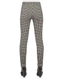 Mara Houndstooth Pants, Black/Cream