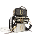 Snapshot Small Leather Camera Bag, Sand Castle/Multi