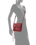Regan Small Leather Clutch Bag, Tawny Port