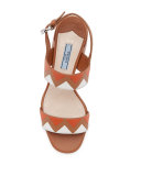 Greca Leather Slingback 55mm Sandal