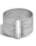 Classic Chain Multi-Row Wide Cuff Bracelet