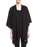 Striped Reversible Cape, Black/White