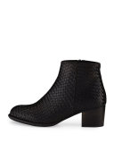 Kaycee Woven Leather Bootie, Black