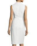 Sleeveless Tuxedo Sheath Dress 