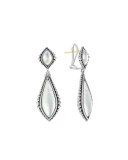 Caviar Mother-of-Pearl Double-Drop Earrings