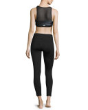 Magnify Athletic Leggings, Blur/Black