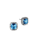 Classic Chain London Blue Topaz Stud Earrings
