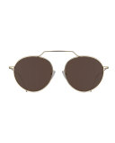 Wynwood III Round Monochromatic Sunglasses, Gold