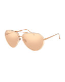 Oversized Aviator Sunglasses, Rose
