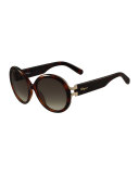Gancio Oversize Round Sunglasses