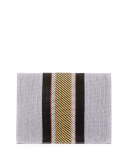 Large Striped Lunch Bag, Optic White/Mix