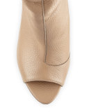 Burlison Scrunched Leather Bootie, Camel
